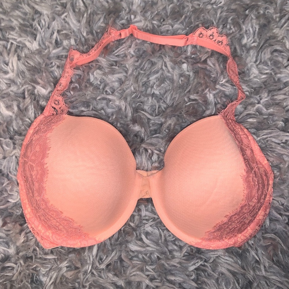 Coral Lace Bra